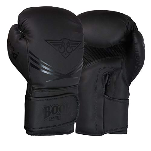 BOOM-Prime-Guantes-de-Boxeo-para-Hombre-y-Mujer-Color-Negro-Mate-10oz-12oz-14oz-16oz-Guantes-de-Entrenamiento-de-Boxeo-para-Hombres-y-Mujeres-Kickboxing-Artes-Marciales-Muay-Thai-0-4