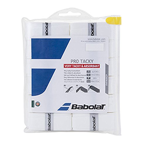Babolat-Pro-Tacky-Overgrip-X-12-Accesorio-Raqueta-de-Tenis-Unisex-Adulto-Blanco-Talla-Unica-0