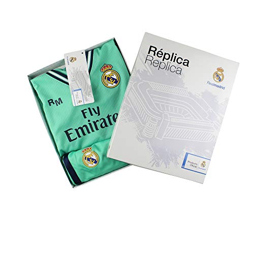 Champions-City-Conjunto-Complet-Infantil-Real-Madrid-Replica-Oficial-Licenciado-de-la-Primera-Equipacion-Temporada-2019-2020-Dorsal-Liso-0-0