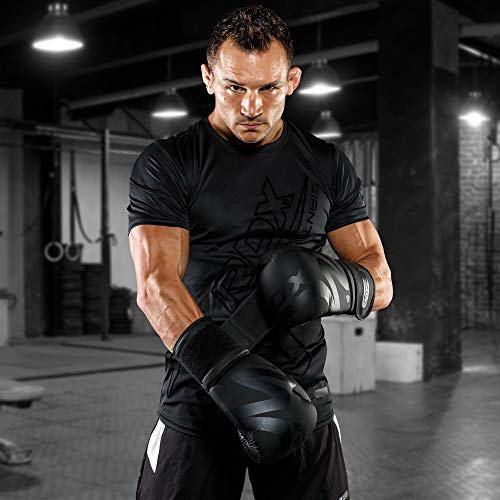 RDX-Guantes-de-Boxeo-para-Muay-Thai-y-Entrenamiento-Convex-Cuero-Mitones-para-Sparring-Kick-Boxing-Boxing-Gloves-para-Saco-Boxeo-Combate-Training-0-3