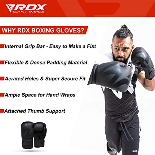 RDX-Guantes-de-Boxeo-para-Muay-Thai-y-Entrenamiento-Convex-Cuero-Mitones-para-Sparring-Kick-Boxing-Boxing-Gloves-para-Saco-Boxeo-Combate-Training-0-4
