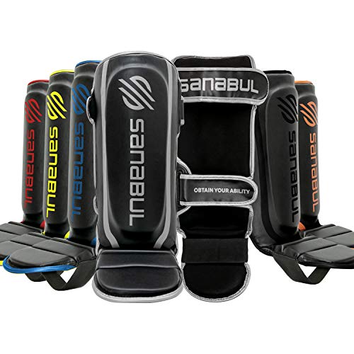 Sanabul-Esencial-VELCROSTRAP-Muay-Thai-MMA-espinilleras-0