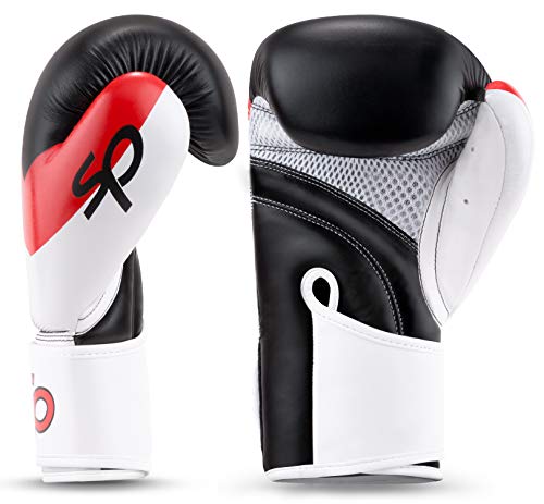 Starpro-T20-Guantes-de-Boxeo-Cuero-de-PU-Negro-Blanco-Rosa-y-Azul-para-Entrenamiento-y-Sparring-en-Muay-Thai-Kickboxing-Fitness-y-boxercise-Hombres-y-Mujeres-8oz-10oz-12oz-14oz-16oz-0-3