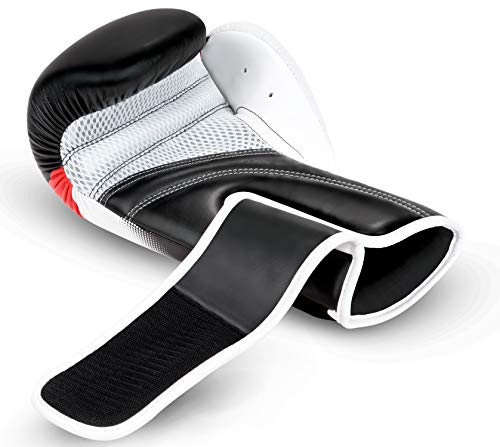 Starpro-T20-Guantes-de-Boxeo-Cuero-de-PU-Negro-Blanco-Rosa-y-Azul-para-Entrenamiento-y-Sparring-en-Muay-Thai-Kickboxing-Fitness-y-boxercise-Hombres-y-Mujeres-8oz-10oz-12oz-14oz-16oz-0-4