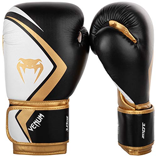 VENUM-Contender-20-Guantes-de-Boxeo-Unisex-Adulto-NegroBlancoOro-16-oz-0