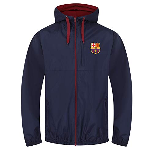 FCB FC Barcelona - Chaqueta Cortavientos Oficial - para Hombre - Impermeable