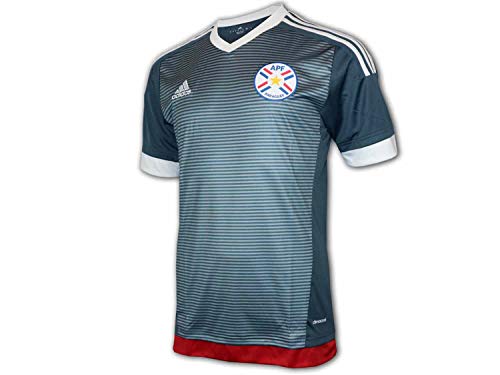 adidas Camiseta de visitante del Paraguay temporada 15/16, color gris, APF, visitante