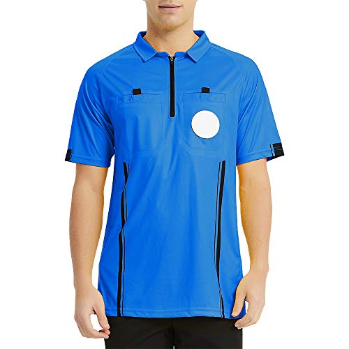 TopTie Camiseta de árbitro de fútbol para hombre Officials Pro de manga corta