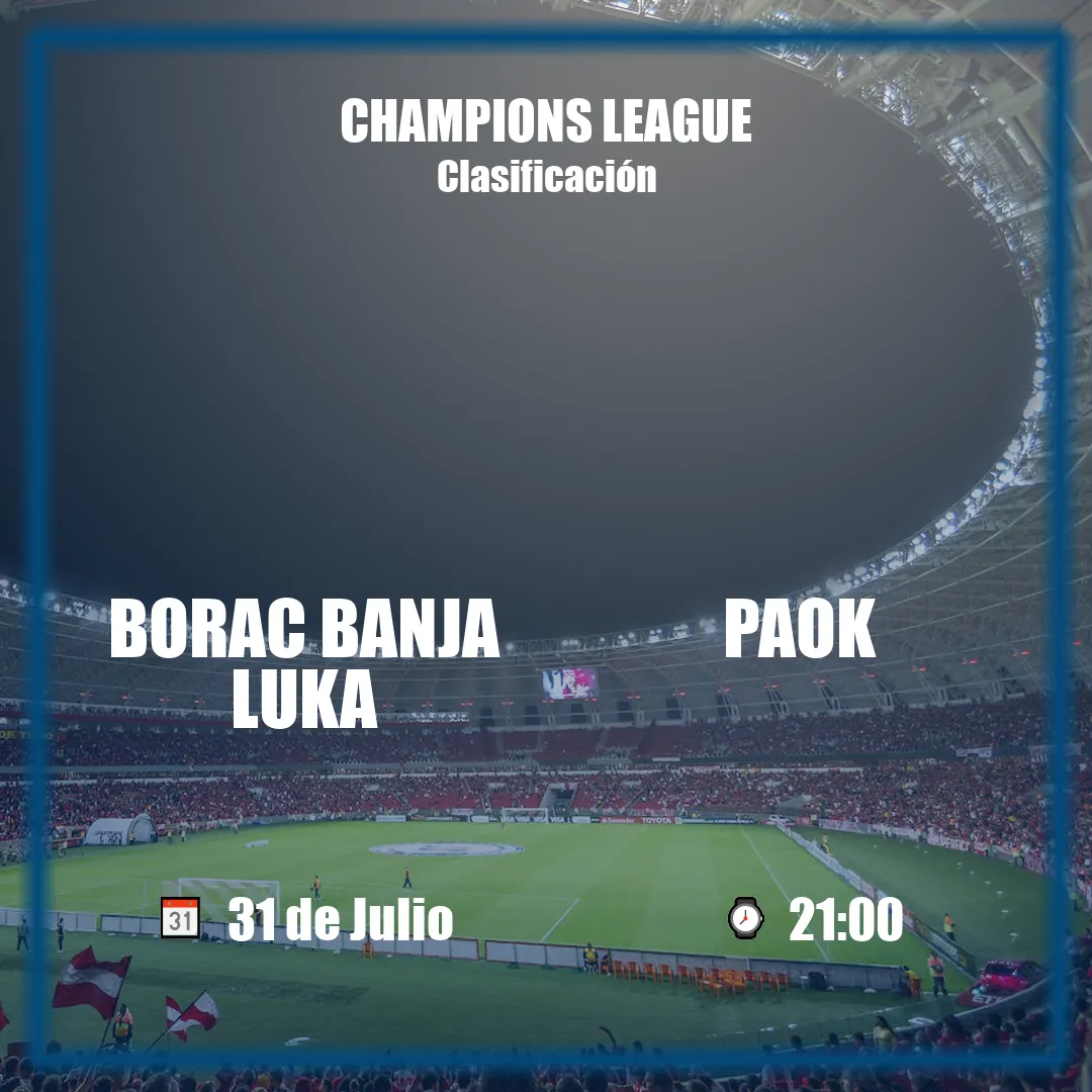 Borac Banja Luka vs Paok